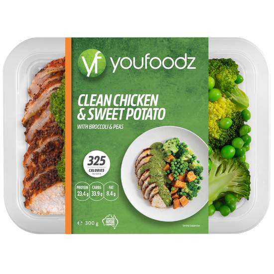 Youfoodz Clean Chicken With Sweet Potato & Broccoli 300g