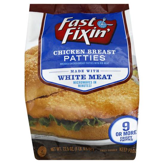 Fast Fixin 100% Natural Chicken Breast Patties (9 ct)