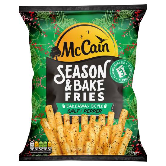 Mccain Season and Bake Fries Takeaway Style Salt & Pepper 762g