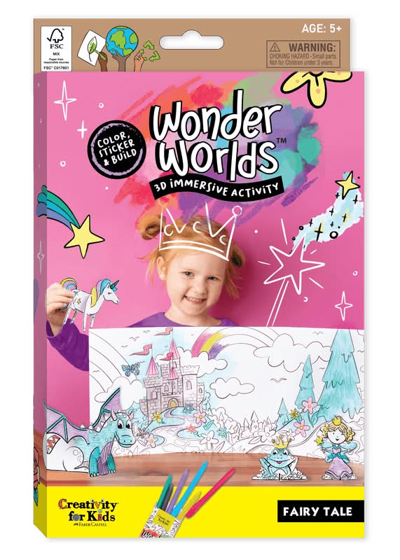 Creativity for Kids · Wonder worlds libro para colorear en 3d