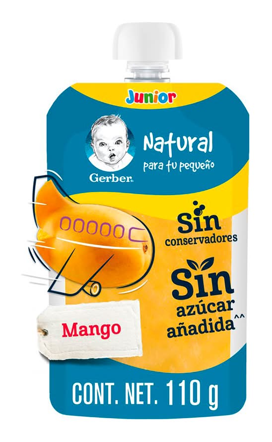 Gerber · Junior papilla, mango, A partir de 12 meses (110 g)