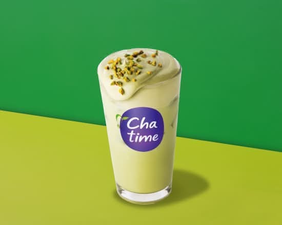 開心狗奶蓋 ‧ 解壓綠奶茶 Pistachio Cream Foam Green Tea