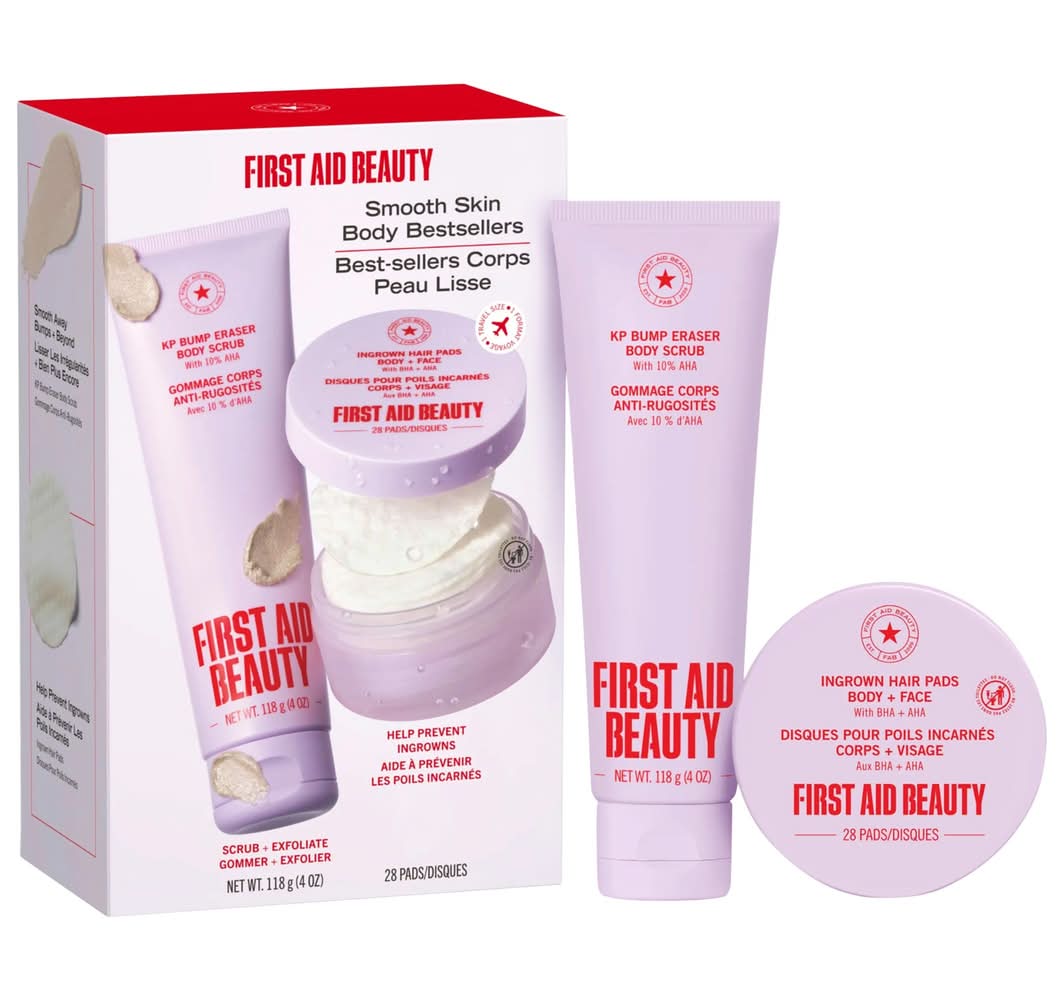 First Aid Beauty Smooth Skin Body Bestsellers Body Care Duo with KP Scrub
