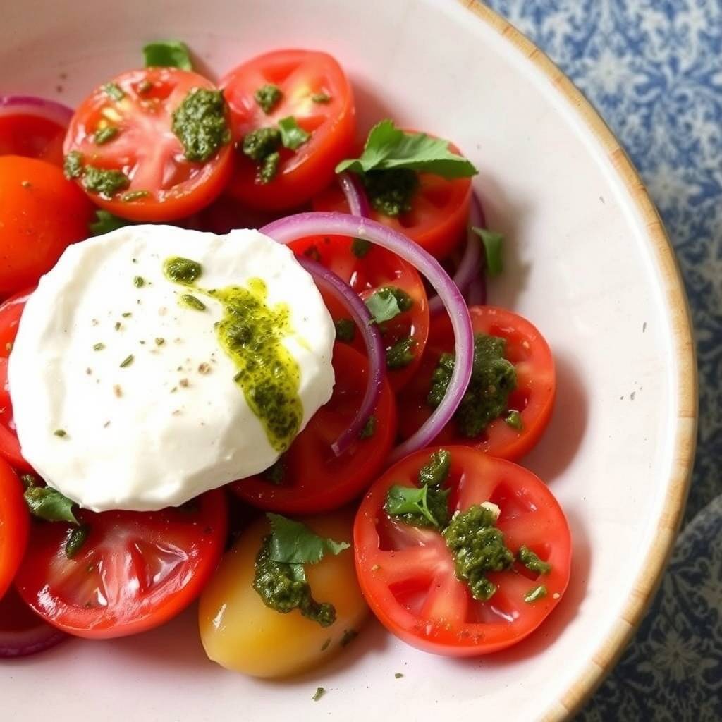 Salade tomates Buratta