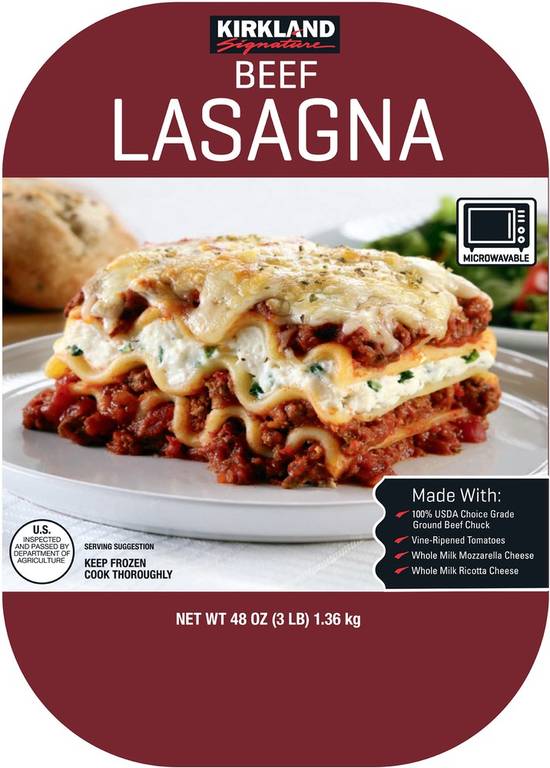 Kirkland Signature Beef Lasagna (2 pack, 3 lbs)