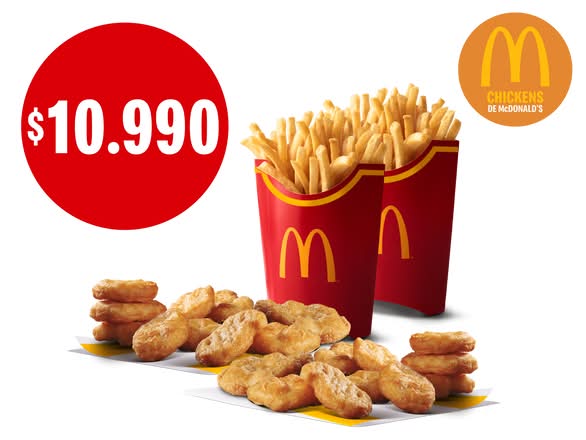 McNuggetsx20 + 2 Papa Grandes