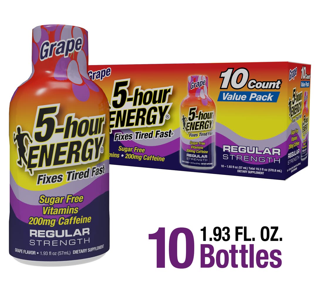 5-Hour Energy Grape Regular Strength (10 x 1.93 fl oz)