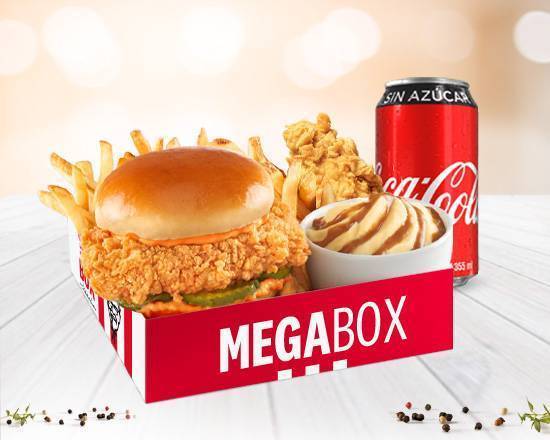 MegaBox Ke Tiras Burger + Pollo
