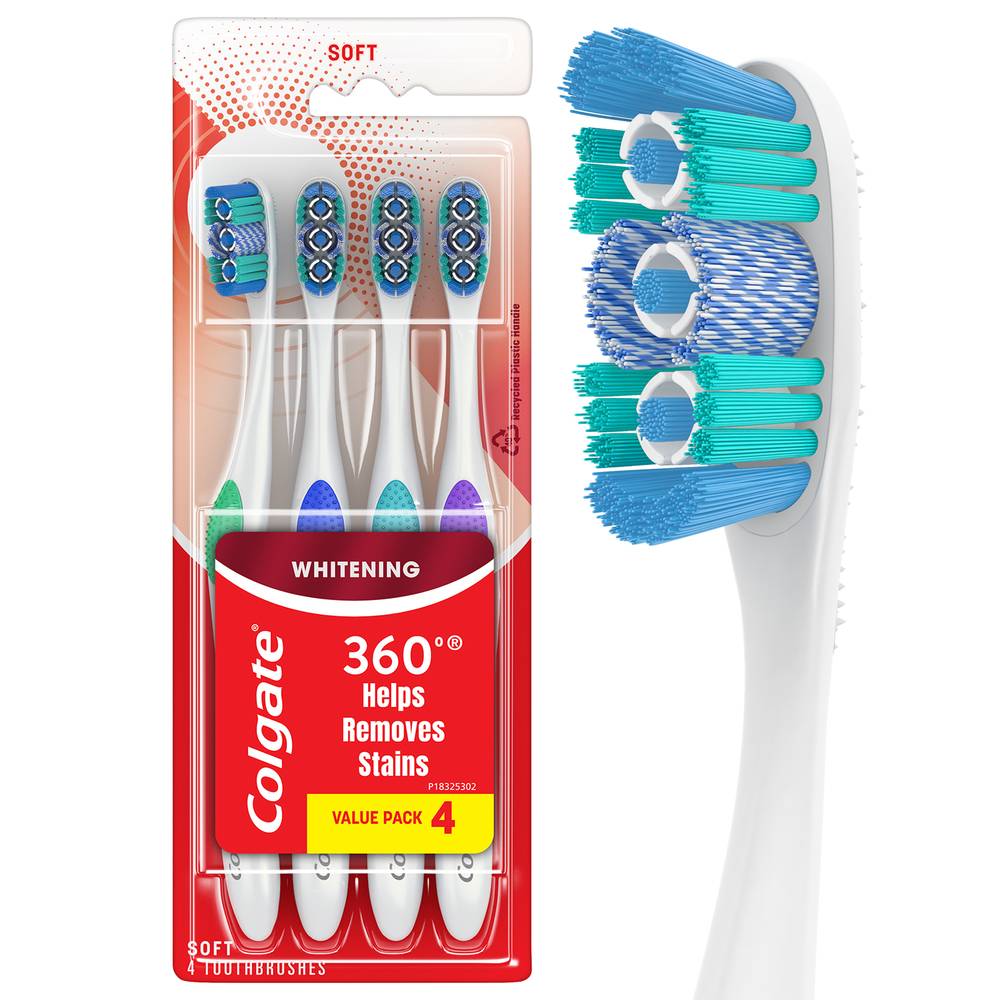 Colgate 360 Optic White Soft Toothbrush (4 ct)