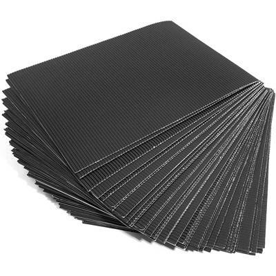 48-Pack Corrugated Cardboard Paper Sheet 8.5" x 11" Black