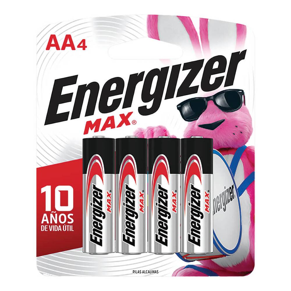 Energizer · Pila alcalina max aa (4 un)