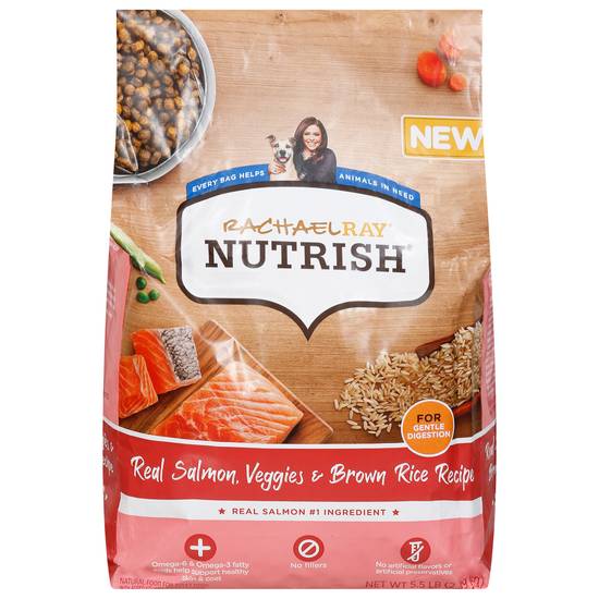 Rachael Ray Nutrish Salmon Veggies & Brown Recipe Dry Dog Food (5.5 lbs)