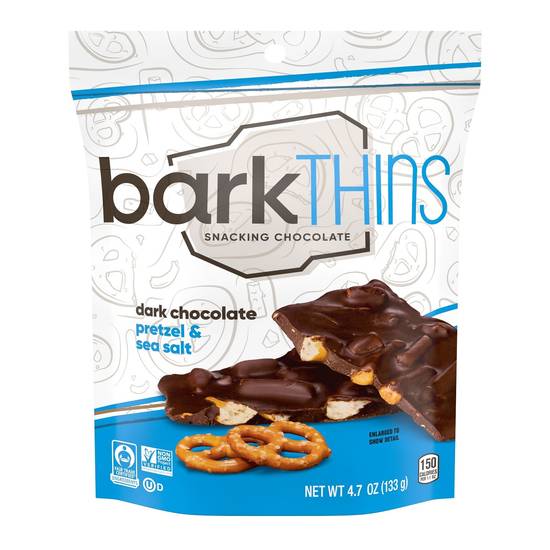 barkTHINS Dark Chocolate Pretzel with Sea Salt, 4.7 OZ