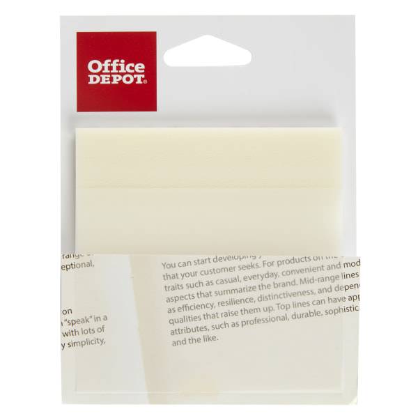 Office Depot Brand Translucent Sticky Notes, 3" X 3", Clear, Pad Of 50 Notes