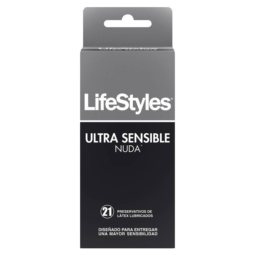 Lifestyles preservativo ultra sensible nuda caja (21 un)