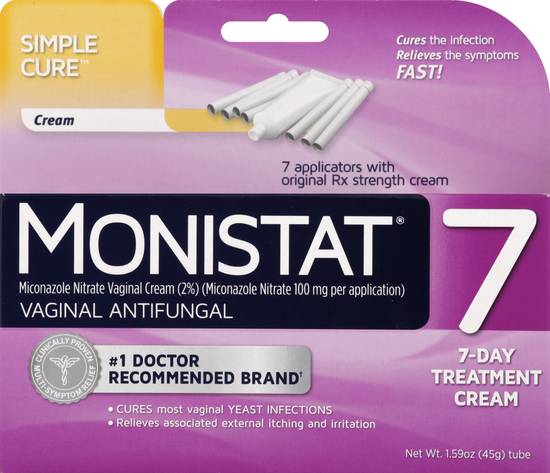 Monistat Simply Cure Vaginal Antifungal Cream (7 applicators)