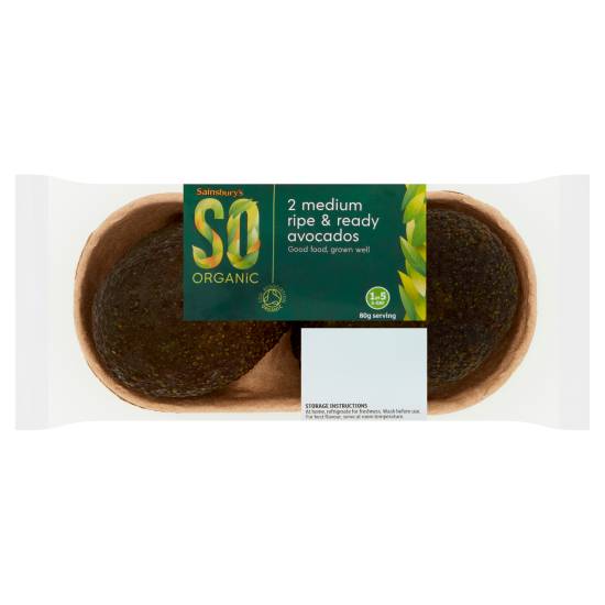 Sainsbury's So Organic Ripe & Ready Avocados (2 pack)