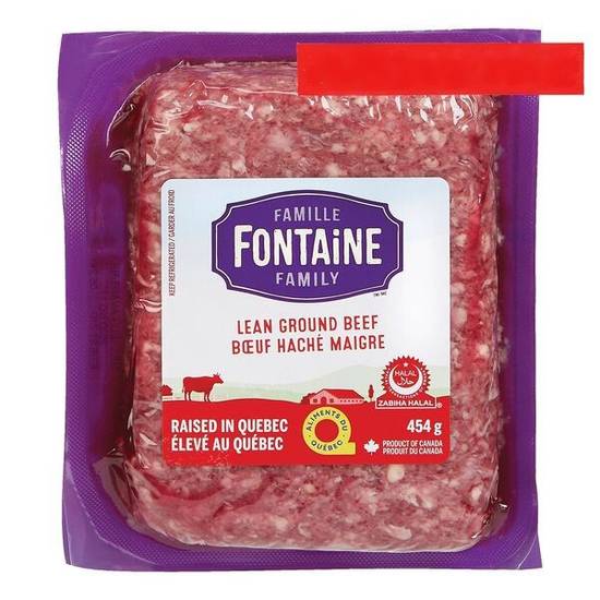 Fontaine family boeuf haché maigre (sans arête) - lean ground beef (454 g)