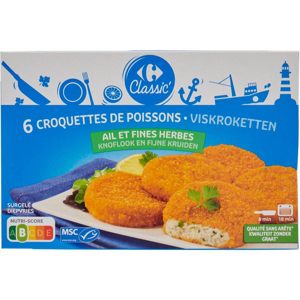 Carrefour - Croquettes de poisson ail et fines herbes msc