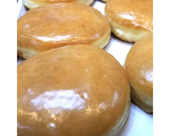 Round Glazed Covered with Strawberry Jelly Filled