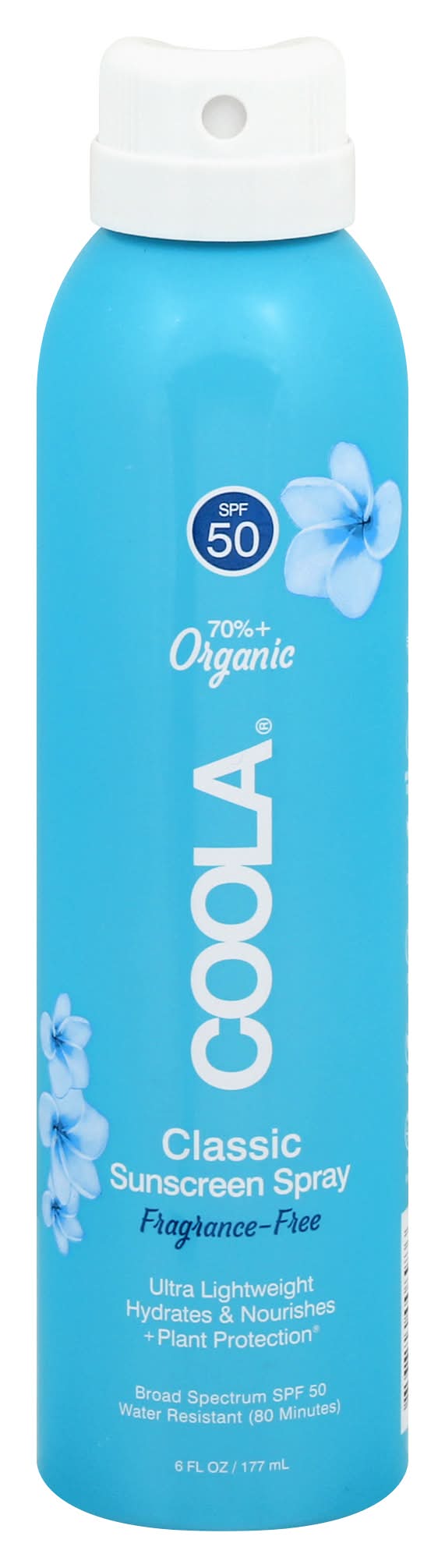 Coola Broad Spectrum Spf 50 Fragrance-Free Sunscreen Spray (6 fl oz)