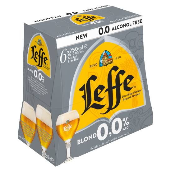 Leffe Blonde Alcohol Free Beer (6 ct, 250 ml)