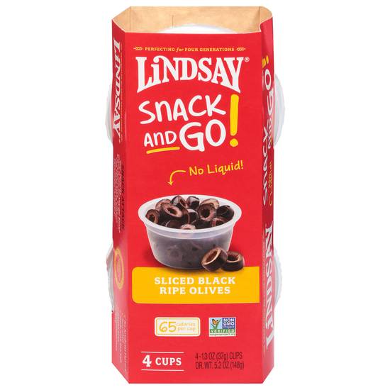 Lindsay Snack and Go Sliced Black Ripe Olives Cups (4 ct)
