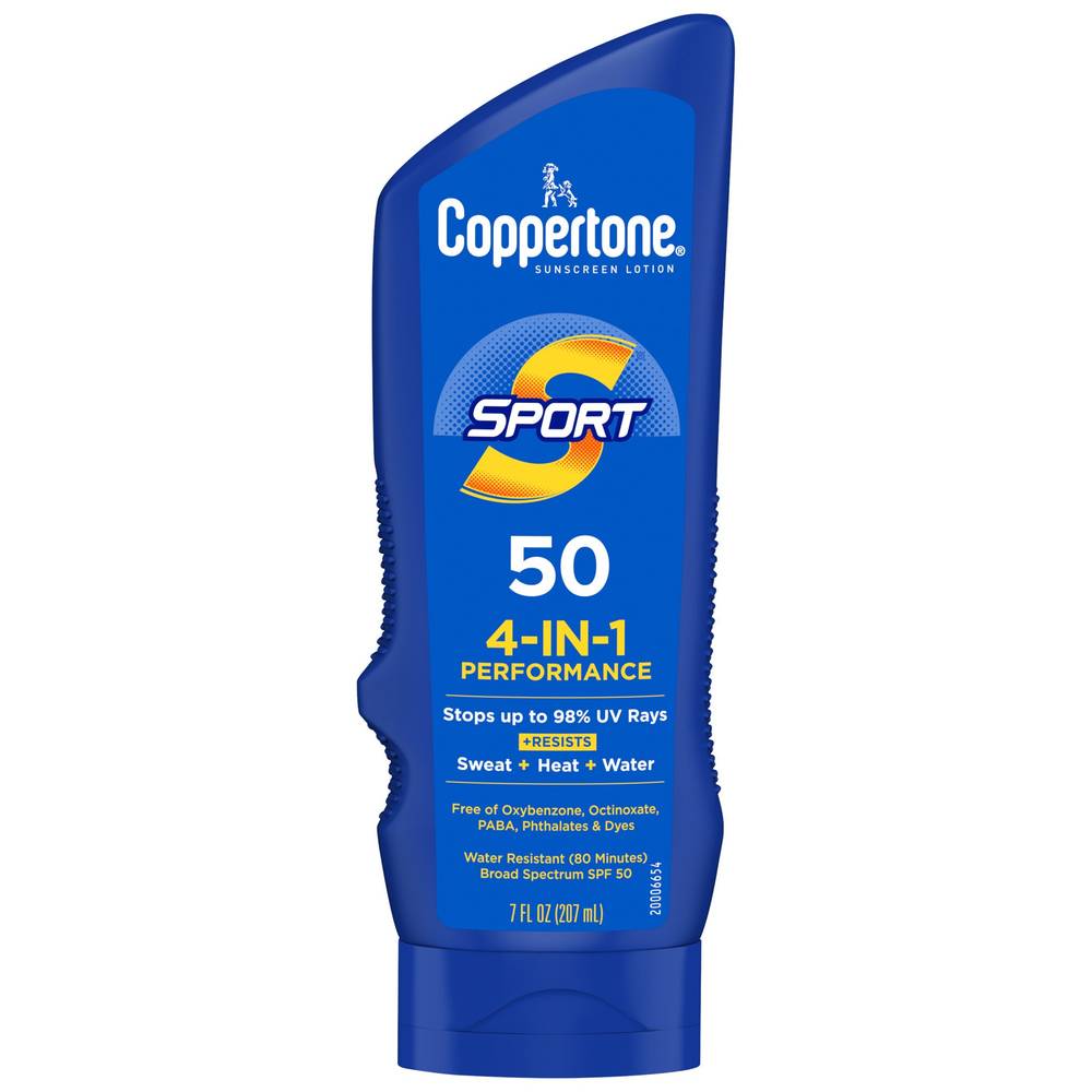 Coppertone SPORT Sunscreen Lotion Broad Spectrum SPF 50, 7 OZ