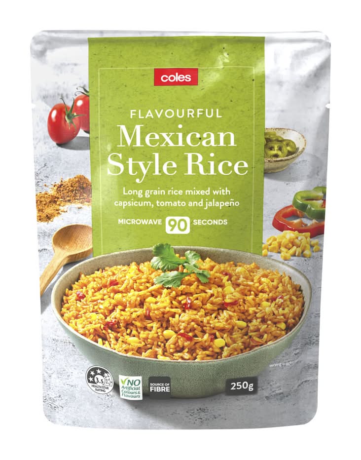 Coles Flavourful Mexican Style Rice (250g)