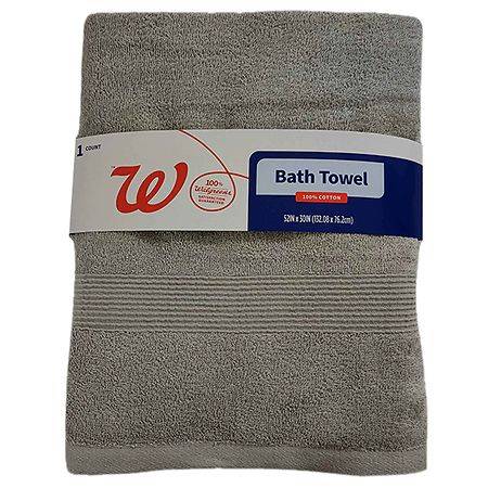 Complete Home 100% Cotton Bath Towel (52x30inch/grey)
