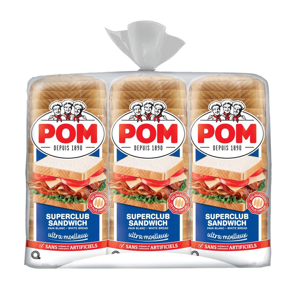 Pom Enrichi Blanc,  3 X 675 G