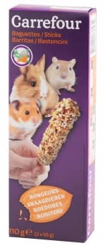 Barritas con verduras para roedores Carrefour 2 ud.