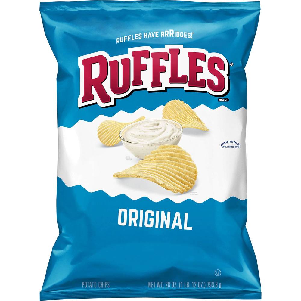 Ruffles Potato Chips, Original, 28 oz