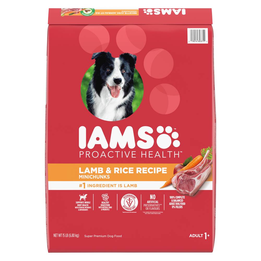 Iams Proactive Health Adult Dog Food Lamb & Rice (6.8 kg)