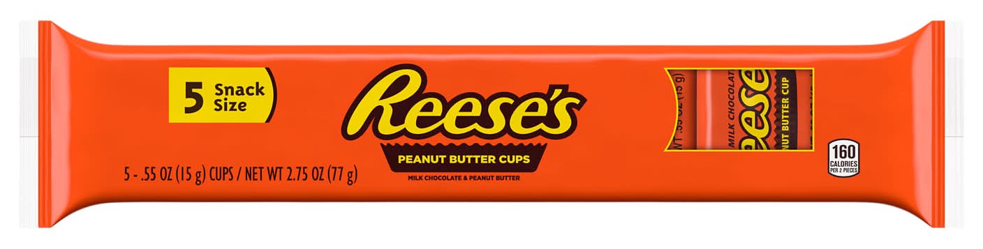 Reese's Milk Chocolate Snack Size, Peanut Butter (5 x 0.55 oz)