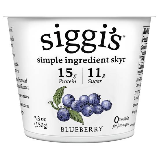 Siggi's Simple Ingredient Non Fat Yogurt (blueberry)