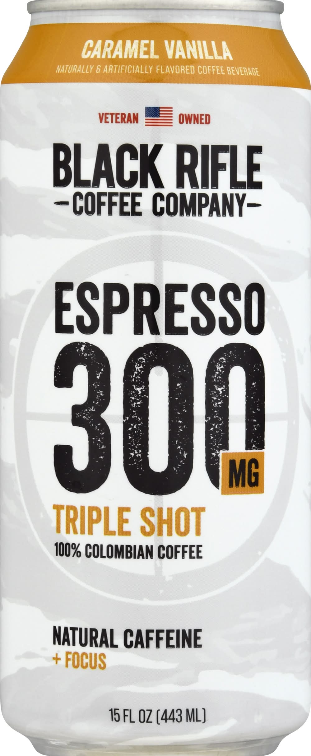 Black Rifle Coffee Company Espresso 300 mg Coffee, Caramel Vanilla (15 oz)