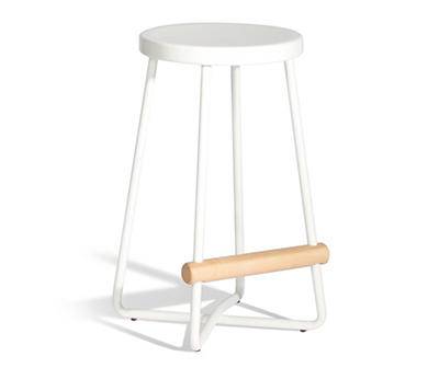 Boutique Dixon White & Ash Dowel Counter Stool (23.7"/white- ash)