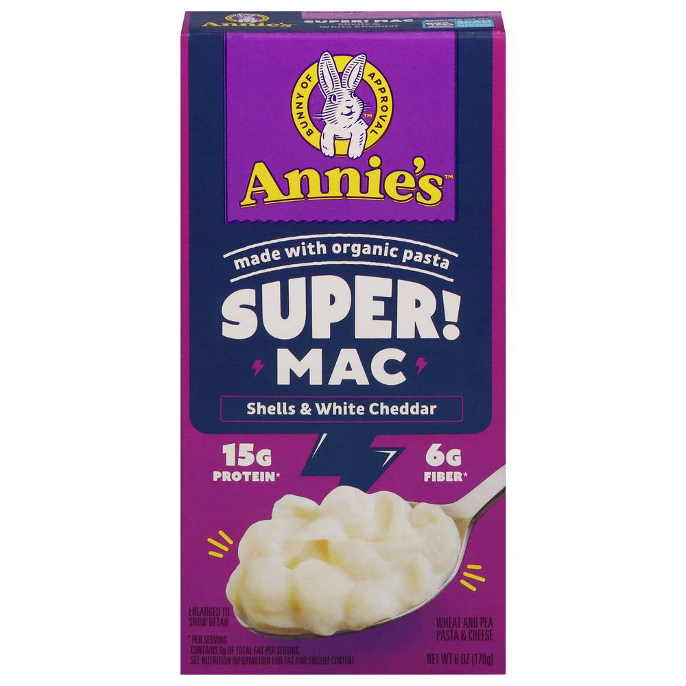 Annie's Super! Mac Shells Macaroni & Cheese Dinner (white cheddar)