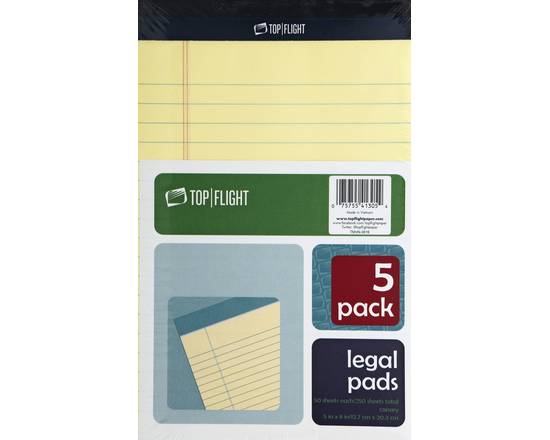 Top Flight · 5  x 8  Legal Pads Pack (5 pads)