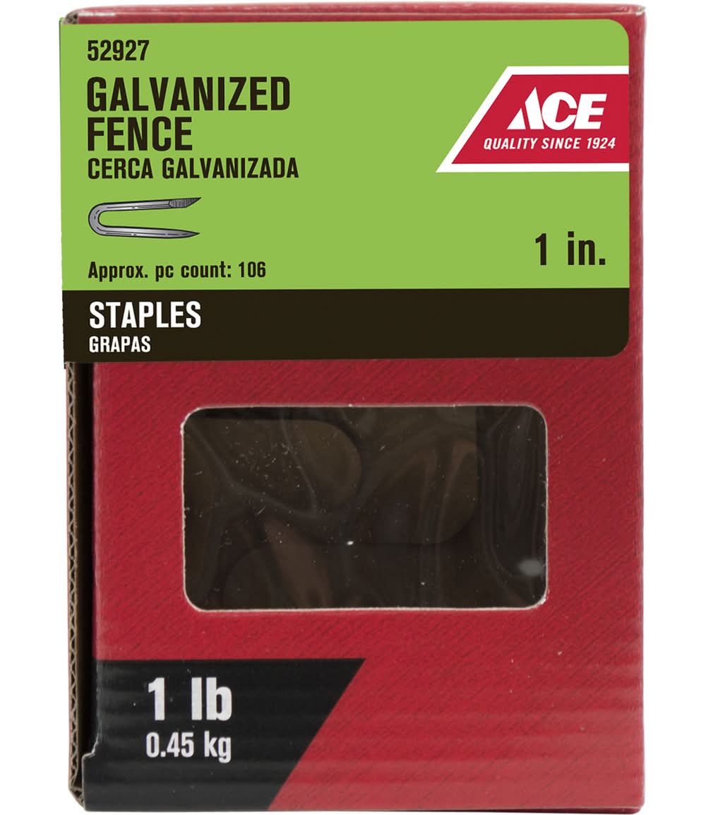ACE 0.25 In. W X 1 In. L Galvanized Steel Fence Staples 1 Lb