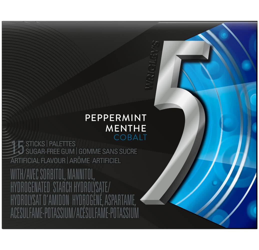 5 Gum Cobalt Gum Sticks, Peppermint (37.5 g, 15 ct)