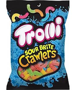 Trolli Multi-flavored Sour Brite Crawlers Gummy Candy, 5 oz., 12/Pack(FER03851)