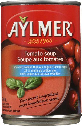 Aylmer tomate 25% -sodium - tomato soup with 25% less sodium (284 ml)