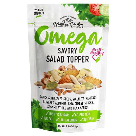 Nature's Garden Omega Salad Topper Savory, 3.5 oz