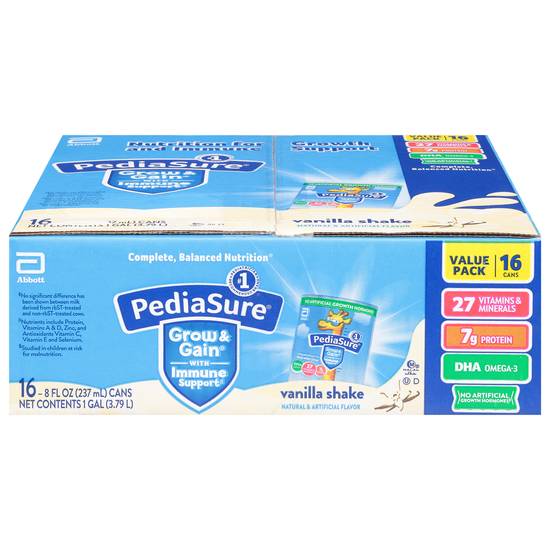 Pediasure Vanilla Protein Shake Drink (16 pack, 8 fl oz)