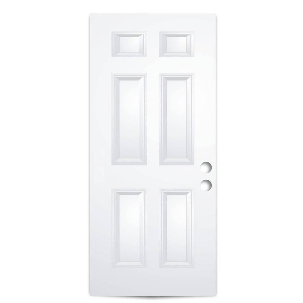 RELIABILT 36-in x 80-in Steel Universal Reversible Primed Slab Front Door Insulating Core | LO355923