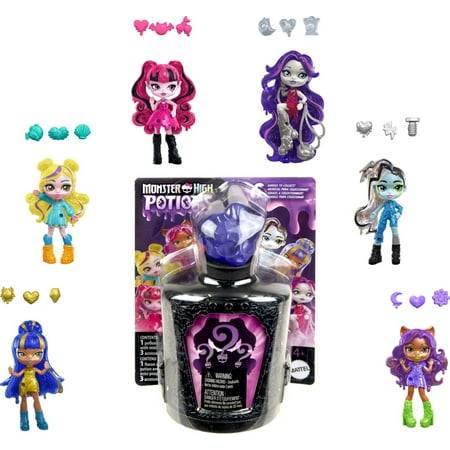 Monster High Potions Mini Dolls With Water Reveal