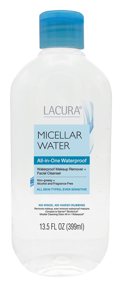 Lacura Micellar Water All in One Waterproof Makeup Remover & Facial Cleanser (13.5 fl oz)