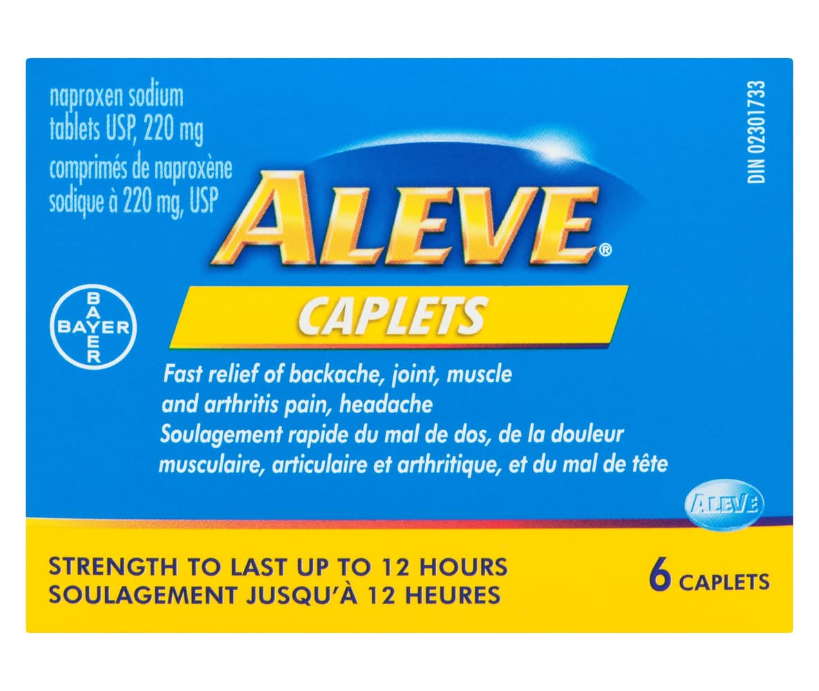 Aleve Naproxen Sodium Strength 220 mg Caplets (6 ct)